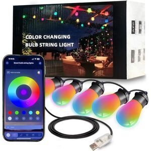 Smart Outdoor String Lights, 36FT